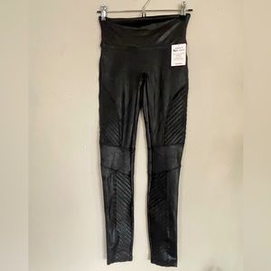 NWT Spanx Faux Leather Moto Leggings